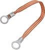 ALL76328-6 Copper Ground Strap 6 in. w/1/4 in. Ring Terminals