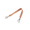 ALL76329-6 Copper Ground Strap 6 in. w/1/4 in. and 3/8 in. Ring - image 1