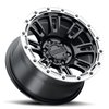 COMPASS Wheel Size: 17 X 8.5", Bolt Pattern: 6X139.7 [SATIN BLACK W/ SILVER RING] - image 2