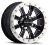 A71 MAMBA Wheel Size: 15 X 7" Bolt Pattern: 4X156 mm [Black and Machined w/ Beadlock Ring]