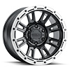 956BS-78023+30 956BS-COMPASS Wheel [Size: 17"x8"] Satin Black w/Silver Ring Finish - image 1