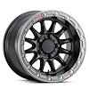 A14BG-51012+25 A14BG-ALPHA Wheel [Size: 15"x10"] Black w/Gunmetal Ring Finish - image 1