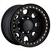 MONSTER RT SATIN BLACK 17X8.5 5X4.5 0mm/4.75 BS 3.300 Centerbore 2200 Lb. Load Rating Cap not includ - image 1