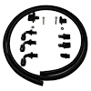LS Engine Steam Vent Kit -04AN Black Fittings and Hose For EFI or Carb Applications