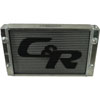 Radiator Drag Universal Scirocco Style Two Row 56mm Double Pass 22 x 13 -20 Bung Port Inlet & Outlet Closed - image 1