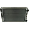 Radiator Drag Universal Dragster Style Two Row 56mm Double Pass 21 x 17.44 -16 Bung Port Inlet & Outlet Closed - image 1