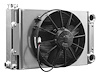 Radiator Module 55 mm Scirocco Style Open 22 in. x 13 in. -20 AN Port Inlet & Outlet w/ 12 in. Spal Fan & Shroud - image 1
