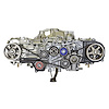713M Reman Long Block Subaru EJ25E 05 Engine - image 1
