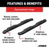 4 in. Oval Side Bars fits Select Chevrolet Silverado/GMC Sierra 1500 Extended Cab Trucks [Black Powder Coat] - image 2