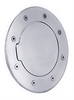 Billet Fuel Door Polished Non-Locking Aluminum Ring O.D. 8 1/8 in. Door O.D. 5 1/8 in. - image 1