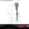 87247 Brute Trailer Tongue Jack, 4,500lb Lift Capacity - Gray - image 3