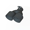 TB122540 Exhaust Tail Pipe Tip 2.5" IN 4" OUT 8.4"L - Black - image 1