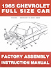 Factory Assembly Manual 1965 Full Size Chevy Car - image 1