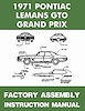 Factory Assembly Manual 1971 Pontiac GTO, Lemans & Tempest