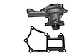 4666044AA Water Pump for 2007-2011 Jeep JK Wrangler w/ 3.8L Engine, Includes Gasket [Black, Unpainted, Aluminum, Steel] - image 1