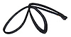 5017463AF Door Weatherstrip for 1997-2006 Jeep TJ Wrangler w/ Full Steel Doors [Black, Rubber, Front] - image 1