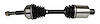 52111778AB Axle Shaft Assembly for 2002-2007 Jeep JK Liberty w/ 3.7L Engine, 25.25 in. Long [Unpainted, Rubber, Steel, Front] - image 1