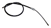52128073 Parking Brake Cable for 1997-2001 Jeep XJ Cherokee [Black, Unpainted, Plastic, Rubber, Steel, Rear] - image 1