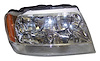 55155576AE Headlight for Select 2001-2004 WG (Europe) Grand Cherokee w/ LHD - image 1