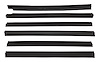 55235404MK Door Glass Weatherstrip Kit for 84-96 Jeep XJ Cherokee w/ 4 Doors [Black, Plastic, Rubber, Front & Rear] - image 1
