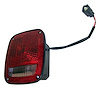 56018648AC Tail Light for Jeep 1998-2006 TJ Wrangler, Has Square 4-Prong Connector [Clear, Red, Plastic, Rear] - image 1