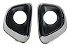 68213204K Fog Light Bezel Set for 2014-2017 Jeep MK Compass [Black, Chrome, Plastic, Front]