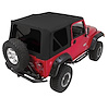 CT20035T Black Diamond Complete Soft Top w/ Tinted Windows for 1976-1983 Jeep CJ5, 1976-1986 Jeep CJ7, 1981-1985 Jeep Scrambler - image 1