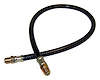 J0647584 Oil Filter Hose for 1945-1953 Jeep CJ-2A and CJ-3A w/ 4/134 L-Head Engines, 23 in. Long [Black, Metal, Rubber]