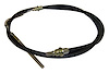 J0999978 Parking Brake Cable for 1972-1975 Jeep CJ-5, 68 in. Long [Black, Unpainted, Plastic, Rubber, Steel, Front] - image 1