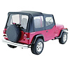 Black Denim Replacement Soft Top for 1988-1995 Jeep Wrangler YJ - image 1