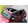 Black Diamond Fold Back Soft Top w/Tinted Windows for 2007-2018 Jeep Wrangler JKU 4-Door - image 1