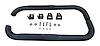 RT26016 Black Textured 3" Tubular Side Steps for Jeep  1987-2006 YJ & TJ Wrangler, Except TJ Unlimited - image 1