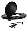 Fuel Door Non-Locking Black Powder Coated Aluminum for 1997-2006 Jeep Wrangler (TJ) - image 1