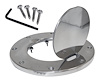Fuel Door Non-Locking Polished Aluminum for 1997-2006 Jeep Wrangler (TJ) - image 1