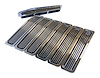 RT26041 Chrome Plastic Grille Insert Set for 1997-2006 Jeep TJ Wrangler; Snap-In Type - image 1