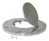 Fuel Door Non-Locking Polished Aluminum for 2007-2017 Jeep Wrangler (JK) - image 1