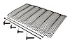 RT26079 Formed Steel One-Piece Grille for 1997-2006 Jeep TJ Wrangler; Gloss Finish; Mounts Behind the OE Grille - image 1