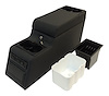 RT27009 Locking Center Console for 1976-1986 Jeep CJ-5, CJ-7, CJ-8 [Black Denim, 27.25 in. x 8.25 in. x 12.5 in.] - image 1