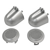Brushed Silver Tweeter Covers for 2007-2010 Jeep Wrangler