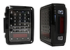 RT28112 LED Tail Light Set w/ Clear Lenses w/ Black Bezels for 2007-18 Jeep JK Wrangler; Red LEDs - image 1