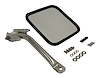 RT30007 Left Stainless Steel Side Mirror & Arm for 1955-1986 Jeep CJ-5, CJ-6, CJ-7, CJ-8 - image 1