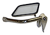 RT30009 Right Stainless Steel Mirror and Arm for Jeep 1955-1995 CJ-5, CJ-6, CJ-7, CJ-8, & YJ Wrangler - image 1