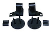 RT30016 Left & Right Black Mirror Relocation Bracket Set for Jeep 2007-2018 JK Wrangler - image 1