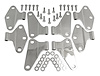 RT34069 Polished Stainless Steel Hood Hinge Set (Body Side Only) for 2007-2018 JK Wrangler w/ 4 Door - image 1