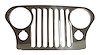 RT34086 Stainless Steel Grille Overlay for 1976-1986 Jeep CJ-5, CJ-7, & CJ-8 (Has 2 Screws in Parking Light Lens) - image 1