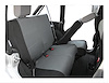 SC30221 Rear Polycanvas Seat Cover for Jeep 2007-2011 JK Wrangler w/ 4-Doors; Black and Gray - image 1