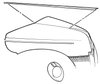 01A-16736-A Hood Center Trim, 1940 Ford Standard, Ford Sedan Delivery - image 2