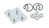 01A-20002 Lower Front Hood Trim Hardware Kit, 1940 Ford Deluxe - image 1