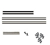 01A-45983-C Front Door Window Channel Kit, 1940 Ford Convertible - image 1