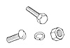 01A-8242-HK Grille Center Hardware Kit, 1940 Ford Standard, 1940-41 Ford Pickup - image 1